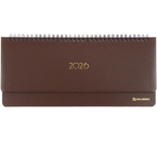 Планинг датированный на гребне на 2026 год Brauberg Select, 305×140 мм, 60 л., коричневый