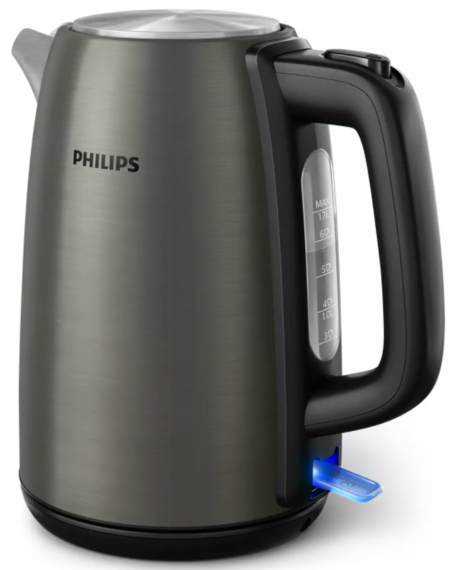 Электрочайник Philips HD 9352/80, цвет титановый с черным