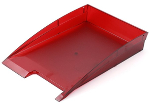 Лоток горизонтальный «Эсир», 350×235×60 мм, прозрачно-рубиновый