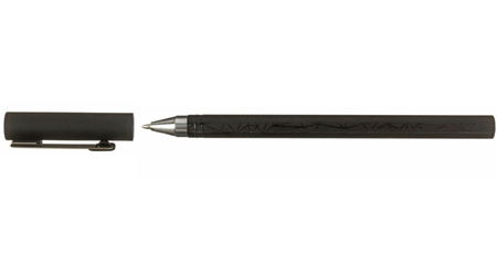 Ручка шариковая Berlingo DoubleBlack, корпус черный, стержень синий