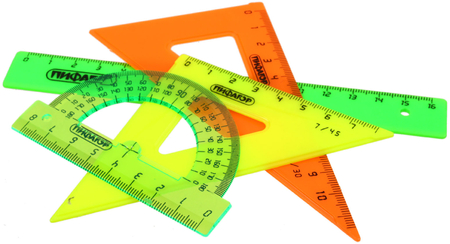 Набор чертежный малый «Пифагор» Geometry, 4 предмета