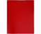 Папка пластиковая на 2-х кольцах «Стамм», толщина пластика 0,5 мм, красная