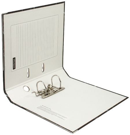 Папка-регистратор OfficeSpace «под мрамор», корешок 50 мм, черный