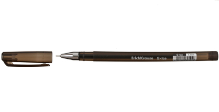 Ручка гелевая ErichKrause G-Ice, корпус черный, стержень черный
