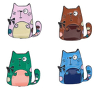 Брошь мультяшная «Кот», 2,5 см, ассорти Брошь мультяшная «Кот», 2,5 см, ассорти