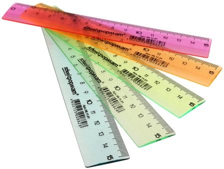 Линейка пластиковая schoolФормат, 15 см, прозрачная цветная, ассорти (цена за 1 шт.)