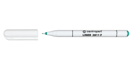 Лайнер Centropen 2811, толщина линии 0,3 мм, зеленый Лайнер Centropen 2811, толщина линии 0,3 мм, зеленый