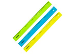 Линейка пластиковая «Пифагор» Neon, 30 см, прозрачная неон, ассорти