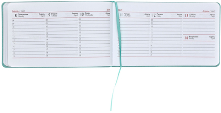 Еженедельник датированный на 2019 год «Виннер», 150*87 мм, 64 л., мятный Еженедельник датированный на 2019 год «Виннер», 150*87 мм, 64 л., мятный