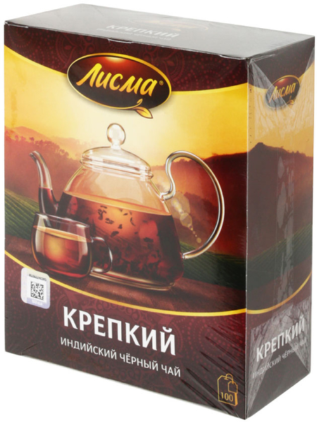 Чай «Лисма» , 200 г, 100 пакетиков, «Крепкий индийский», чай черный Чай «Лисма» , 200 г, 100 пакетиков, «Крепкий индийский», чай черный