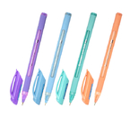 Ручка шариковая одноразовая Brauberg Extra Glide Soft Pastel, корпус ассорти, стержень синий