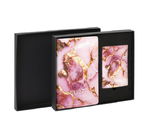 Ежедневник датированный на 2027 год в подарочном наборе Brauberg Pink Marble, 2 предмета, 138×213 мм, 176 л.