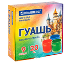 Гуашь Brauberg «Замок», 9 цветов×20 мл Гуашь Brauberg «Замок», 9 цветов×20 мл