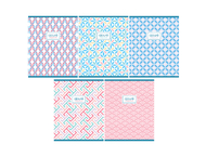 Тетрадь общая А5, 48 л. на скобе BG «Узоры»