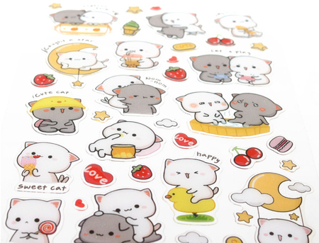 Наклейки гелевые Meshu, 10*23 см, Cute Kittens Наклейки гелевые Meshu, 10*23 см, Cute Kittens