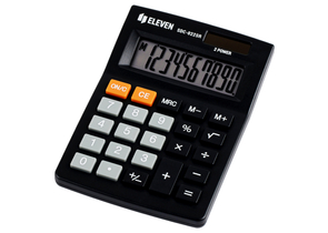 Калькулятор 10-разрядный Eleven SDC-022SR, черный