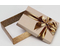 Коробка подарочная с крышкой (в собранном виде), 21*15*5 см, «Бант», золотистая