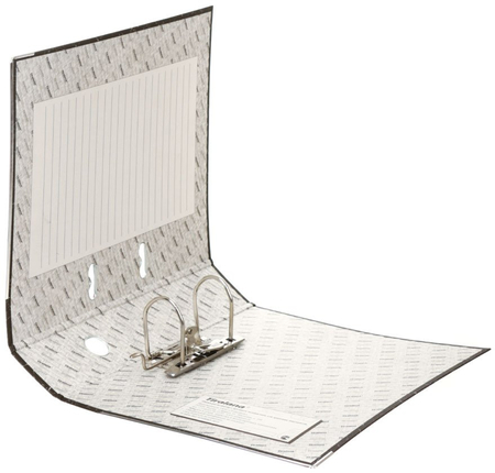 Папка-регистратор «Морская глубина» «под мрамор», корешок 75 мм, черный 