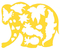 Трафарет фигурный для рисования «Луч», 200*165 мм, «Слоник в джунглях», цвета трафарета - ассорти