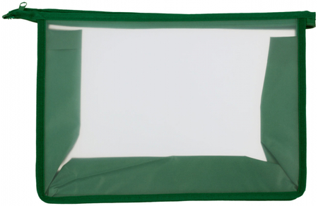 Папка для тетрадей Creativiki, 230*330 мм, прозрачная с зеленым