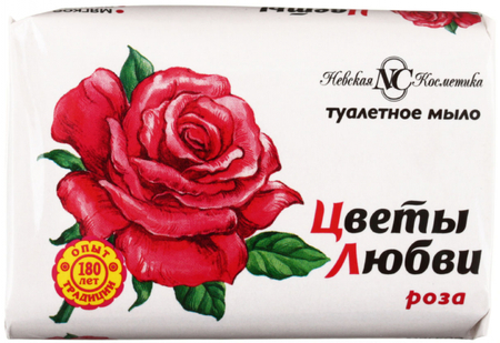 Мыло туалетное «Цветы любви», 90 г, «Роза»