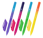Ручка шариковая одноразовая Brauberg Extra Glide DZ, Gradient Neon, корпус ассорти, стержень синий