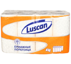 Полотенца бумажные Luscan (в рулоне), 8 рулонов, ширина 210 мм, белые