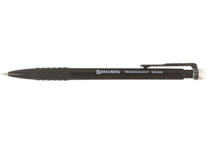 Карандаш автоматический Brauberg Comfort, толщина грифеля 0,5 мм, корпус черный