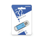 Флеш-накопитель SmartBuy V-Cut (2.0), 32 Gb, корпус синий Флеш-накопитель SmartBuy V-Cut (2.0), 32 Gb, корпус синий