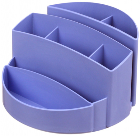 Подставка-органайзер настольная «Омега», 133*133*80 мм, фиолетовая Подставка-органайзер настольная «Омега», 133*133*80 мм, фиолетовая