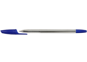 Ручка шариковая Qredo 734-T, корпус прозрачный, стержень синий