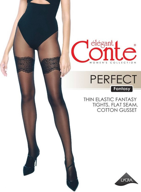 Колготки женские капроновые Conte Elegant Perfect 20 Den, размер 2, Nero