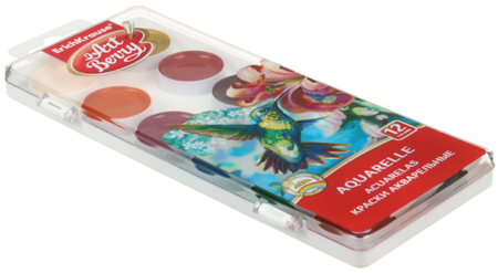 Акварель ErichKrause ArtBerry, 12 цветов, в пластиковой коробке, без кисти Акварель ErichKrause ArtBerry, 12 цветов, в пластиковой коробке, без кисти