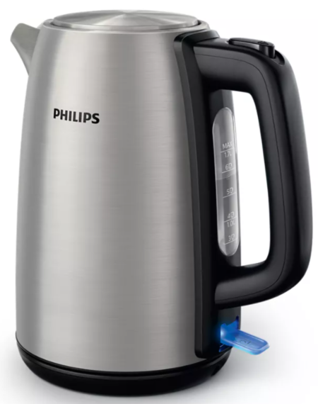 Электрочайник Philips HD 9351/91, серебристый с черным