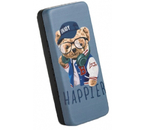 Футляр для очков Sima-Land, 16×6,5×3,5 см, «Мишка 2», серый