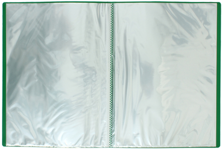 Папка пластиковая на 20 файлов «Бюрократ», толщина пластика 0,6 мм, зеленая