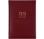 Ежедневник датированный на 2026 год BG Dallas (А5), 150×210 мм, 176 л., темно-красный