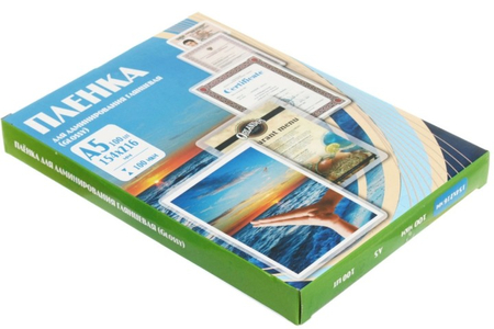 Пленка для ламинирования Glossy, А5 (154*216 мм), 100 мкм, глянец, 100 шт. Пленка для ламинирования Glossy, А5 (154*216 мм), 100 мкм, глянец, 100 шт.