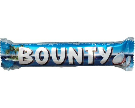 Конфета Bounty, 55 г, с мякотью кокоса Конфета Bounty, 55 г, с мякотью кокоса