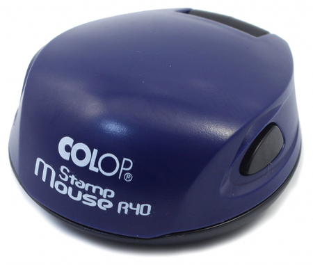 Полуавтоматическая оснастка Colop Stamp Mouse R40, для клише печати ø40 мм, корпус синий