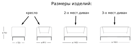 Диван офисный «Ультра 2.0», трехместный, черный (Euroline 9100)