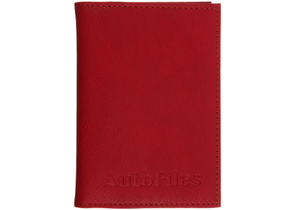 Обложка для автодокументов + паспорт OfficeSpace AutoFiles, 100×135 мм, красная