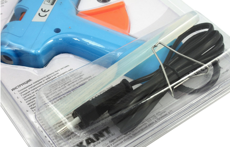 Клеевой пистолет Rexant, 100 Вт, диаметр стержня 11 мм, голубой Клеевой пистолет Rexant, 100 Вт, диаметр стержня 11 мм, голубой