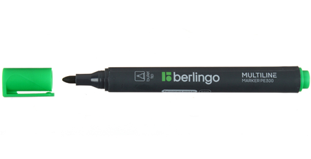 Маркер перманентный Berlingo Multiline PE300, зеленый Маркер перманентный Berlingo Multiline PE300, зеленый