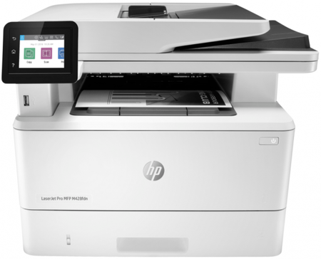 МФУ HP LaserJet Pro M428fdn (W1A32A), A4, лазерная черно-белая печать 1200×1200 dpi, Ethernet (LAN), USB Type-B, USB Type-A (x2), Duplex, ADF