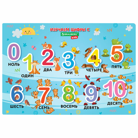 Клеенка для уроков труда Brauberg Kids, 50*35 см, Numbers Клеенка для уроков труда Brauberg Kids, 50*35 см, Numbers