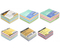 Блок бумаги для заметок «Куб» inФормат, 80*80*35 мм, проклеенный, 3 цвета, ассорти