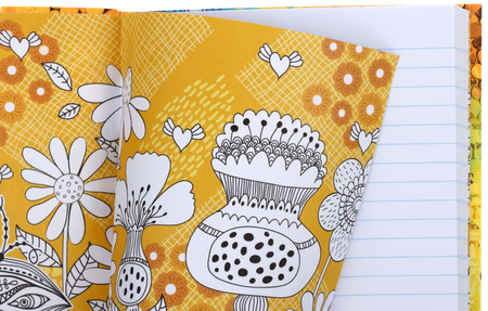 Блокнот My Floral Notebook, 150*203 мм, 80 л., линия, ассорти