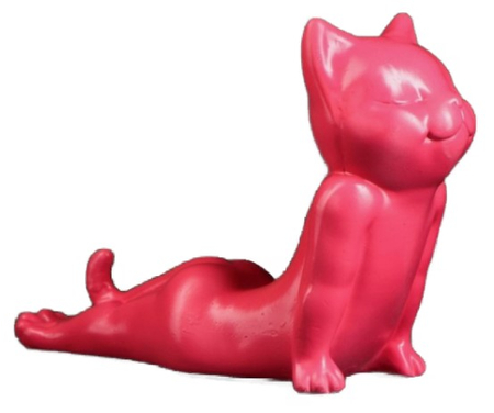 Фигура гипсовая «Кот мордой вверх», 17 см, цвет розовый Фигура гипсовая «Кот мордой вверх», 17 см, цвет розовый