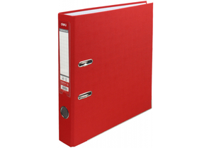 Папка-регистратор Deli «Эко» с односторонним ПВХ-покрытием, корешок 50 мм, красный